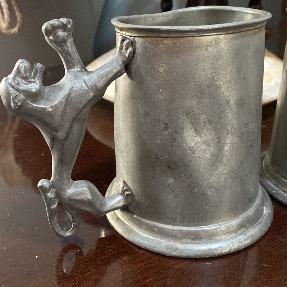 Leonard EALES OF SHEFFIELD Tankard since 1779 England made English Pewter 2 mugs